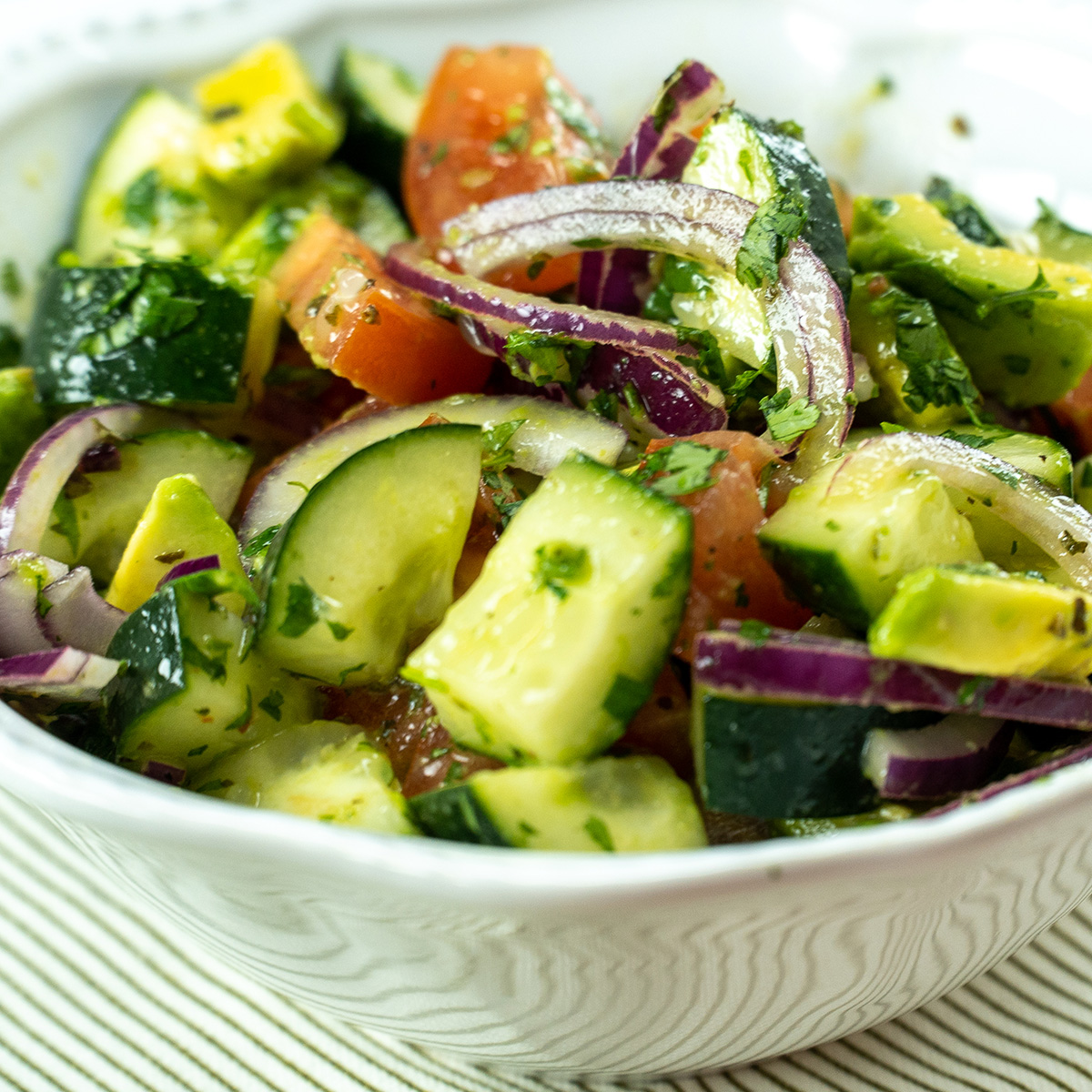 Finished avocado lemon salad.